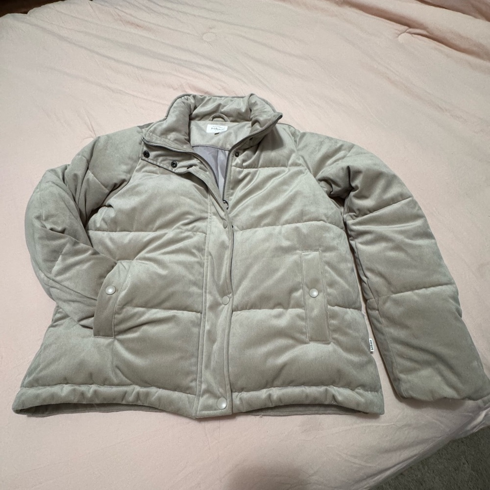 Women's Beige Puffer Jacket
